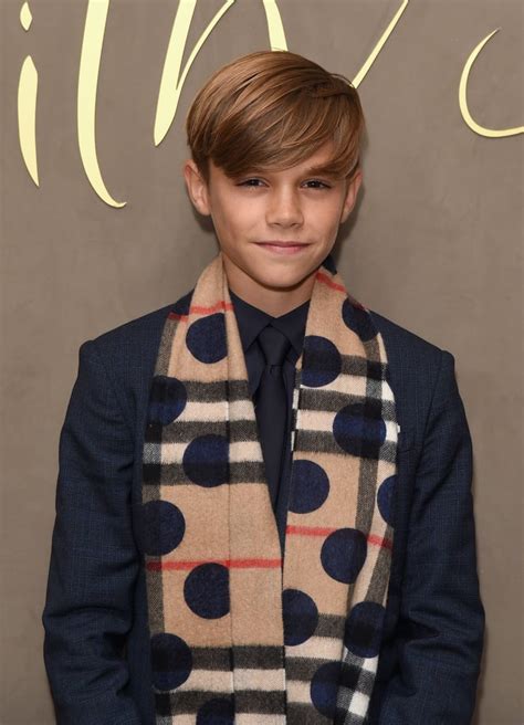 romeo beckham hairstyle burberry|david beckham's son romeo.